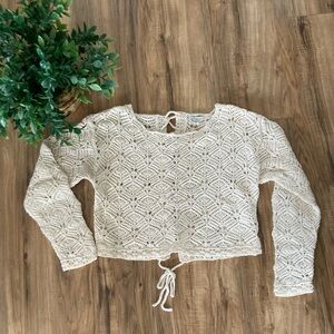 American Eagle crochet sweater